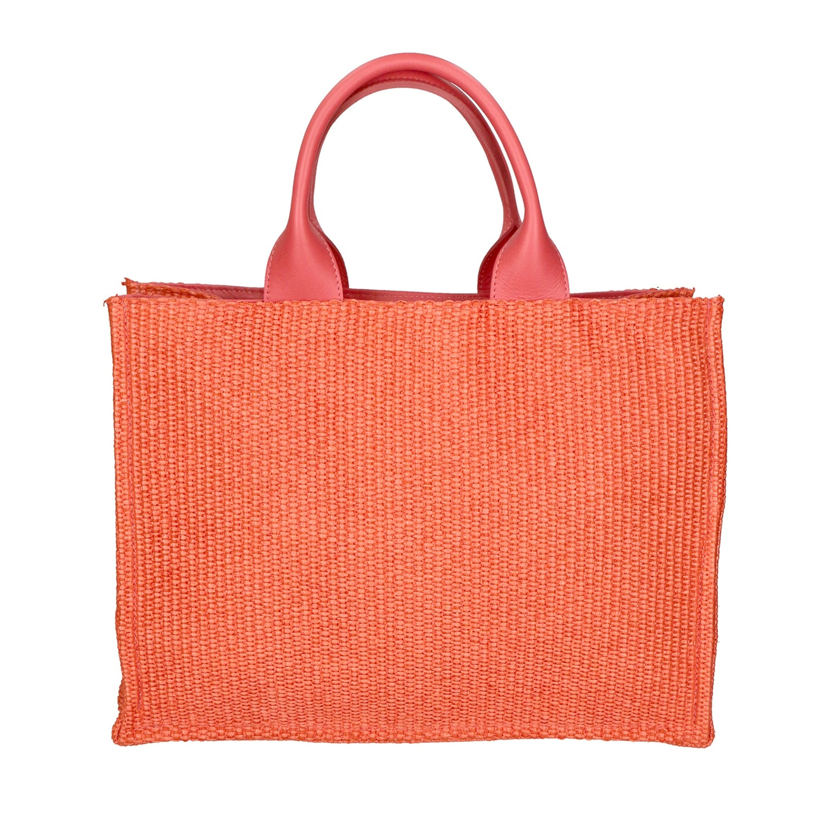Borsa a mano da donna - Modello False - Misto pelle e tessuto - 31.0 x 41.5 x 15.5 cm