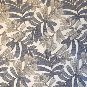 Rideau tamisant jacquard à motifs végétaux - Bleu