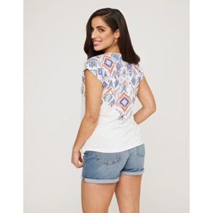 Camiseta Manga Corta Azul - Leafix