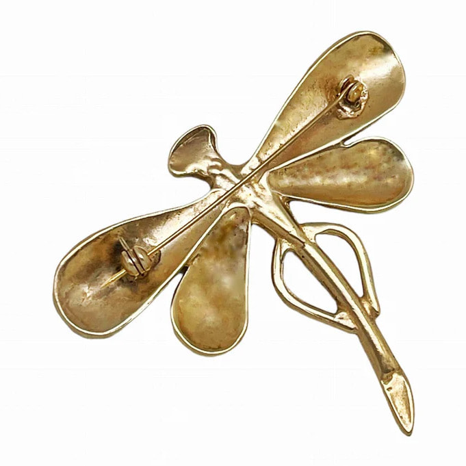 Broche libelula dorado 65x8cm