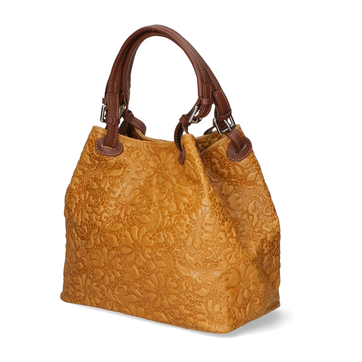 Borsa a mano da donna - Modello Elenia - Vera pelle - 33.0 x 29.0 x 16.0 cm