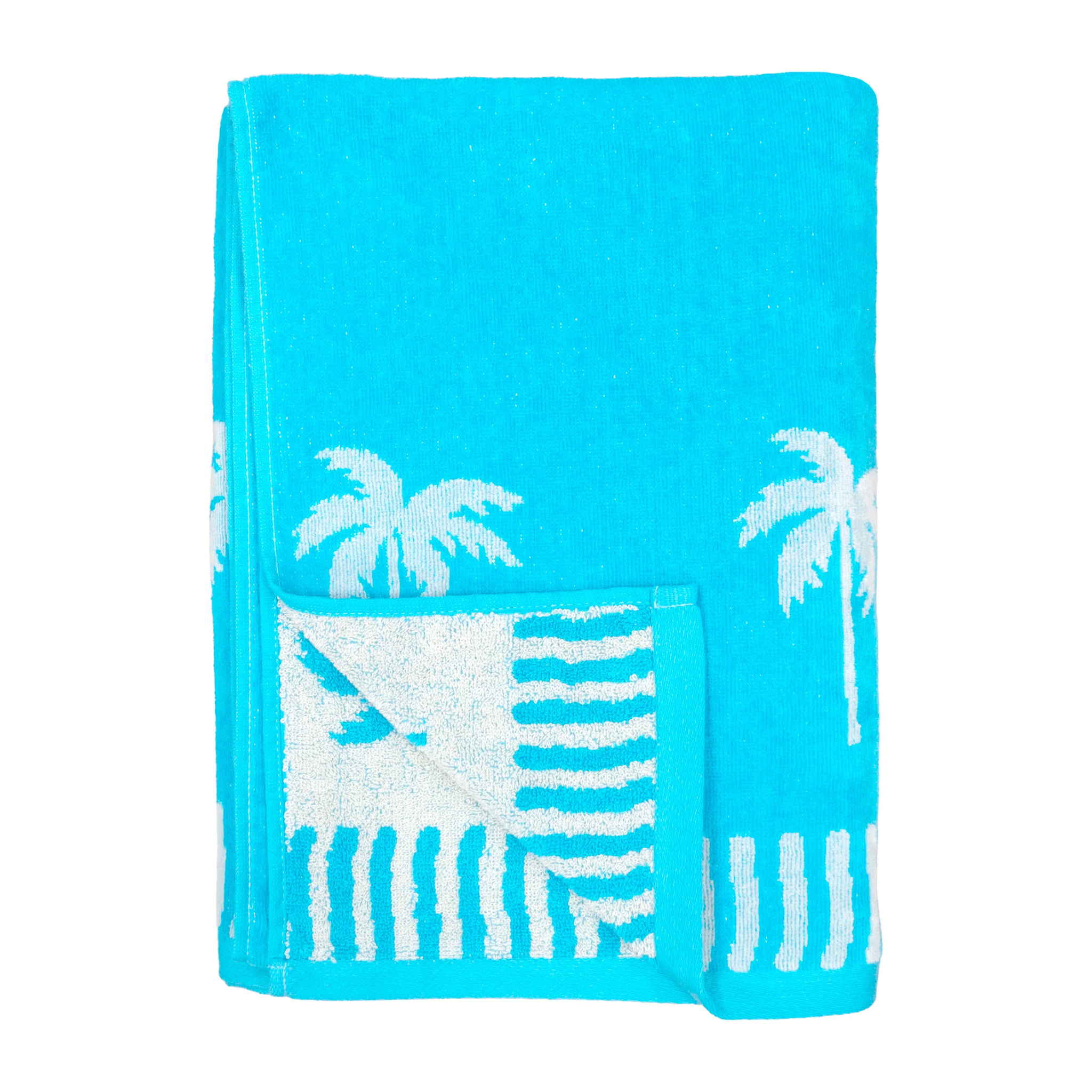 Serviette de plage éponge velours Jacquard - Merida - 90x170cm - 400g/m²