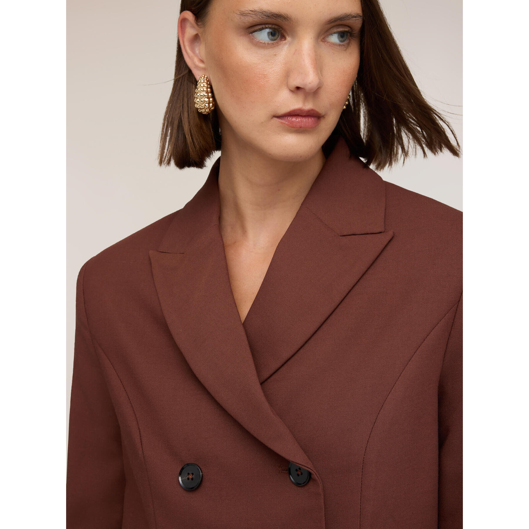 Motivi - Blazer spencer con revers a lancia - Marrone