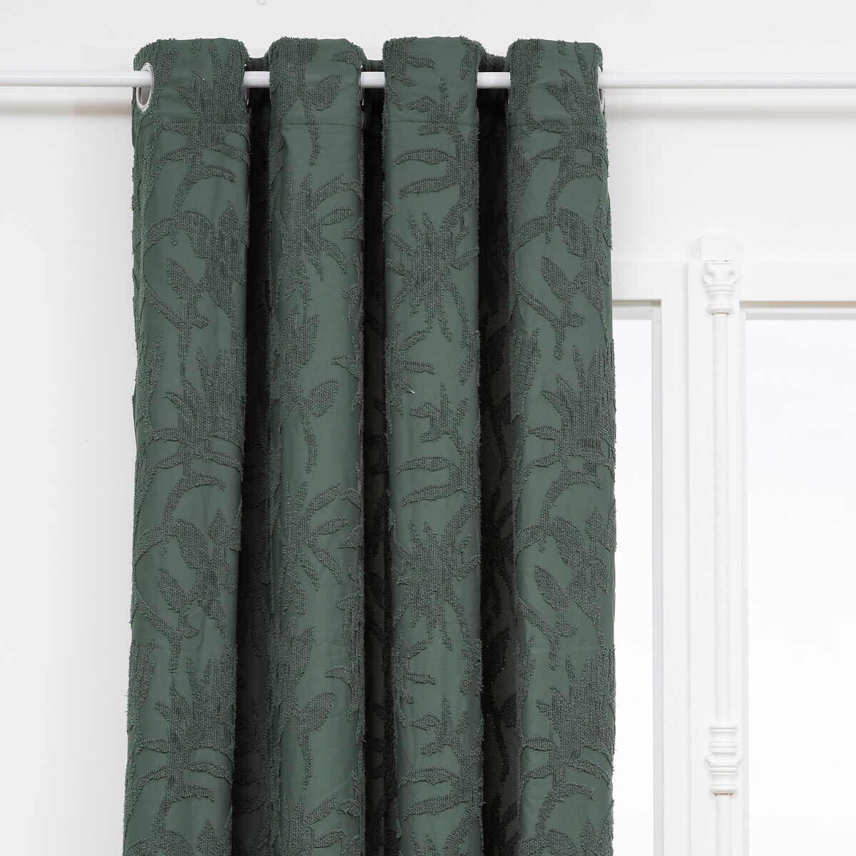 Rideau "Willow" jacquard vert céladon 135x260cm