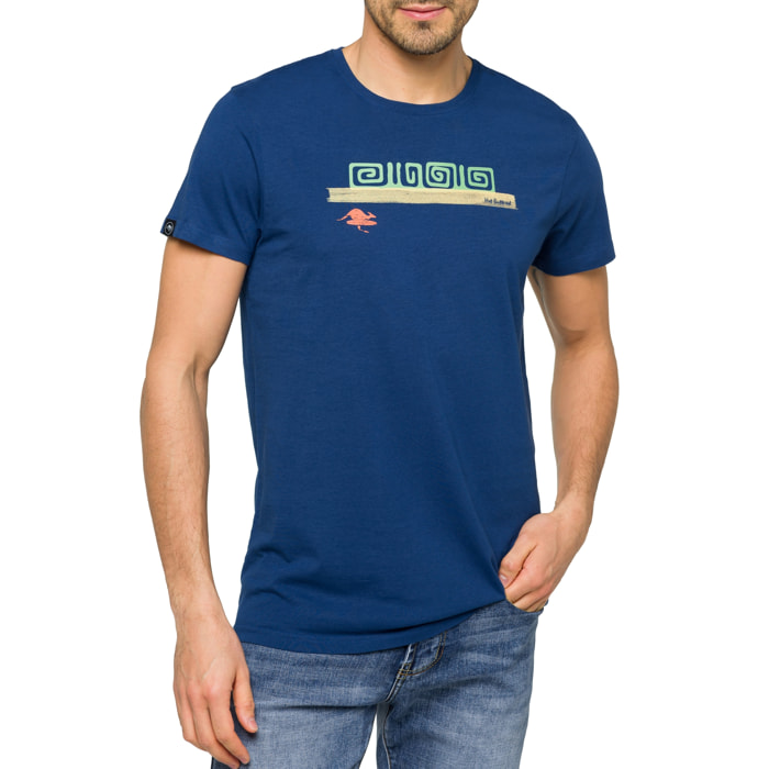 T-shirt in cotone 150 gr Hot Buttered Tikisurf Blu Chiaro