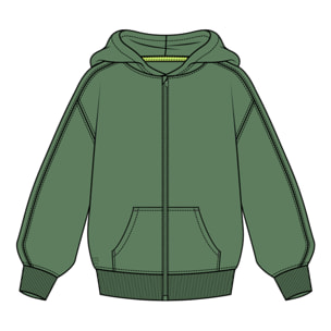 Chaqueta felpa con capucha unisex