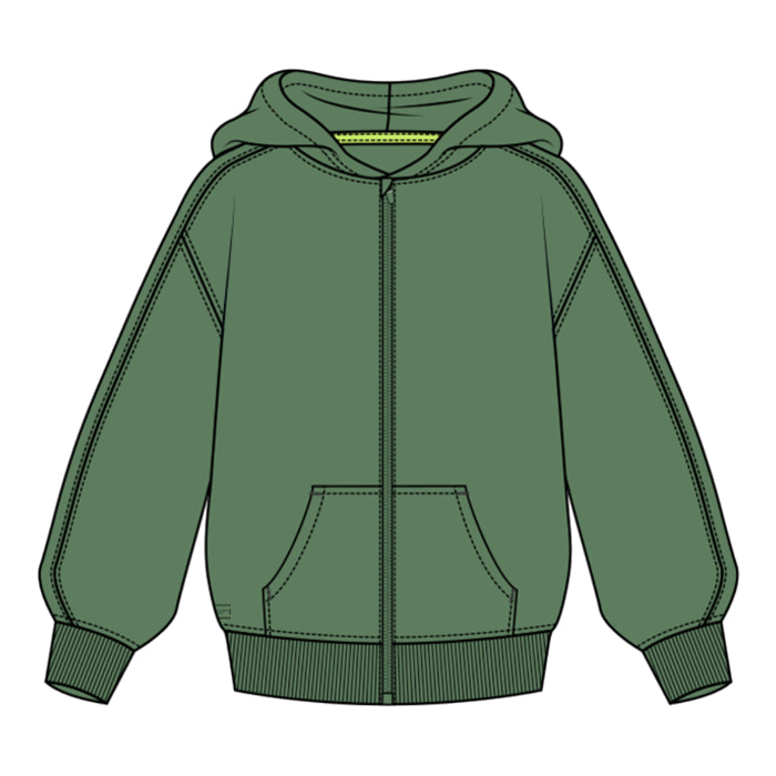 Chaqueta felpa con capucha unisex