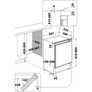 Réfrigérateur top encastrable HOTPOINT HABUL011