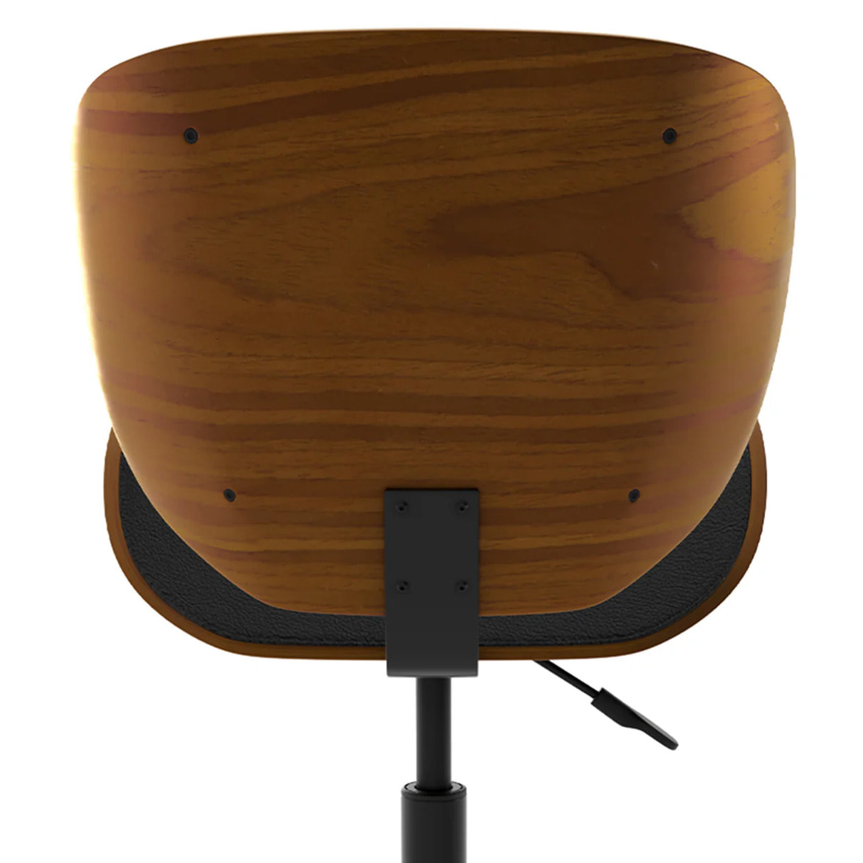 Chaise de bureau pivotante en cuir synthétique noir 79-91cm - Baudoin