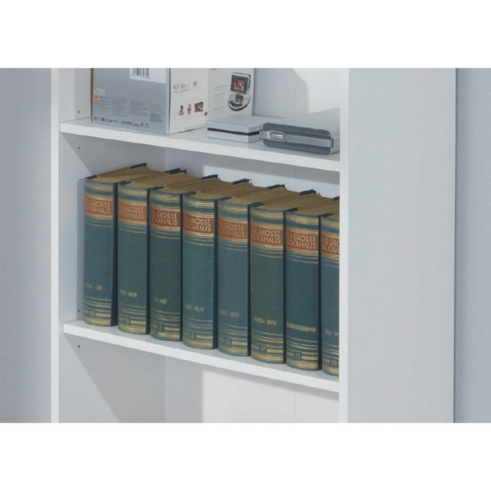 Libreria con tre ripiani, 60 x 30 x 110, Bianco