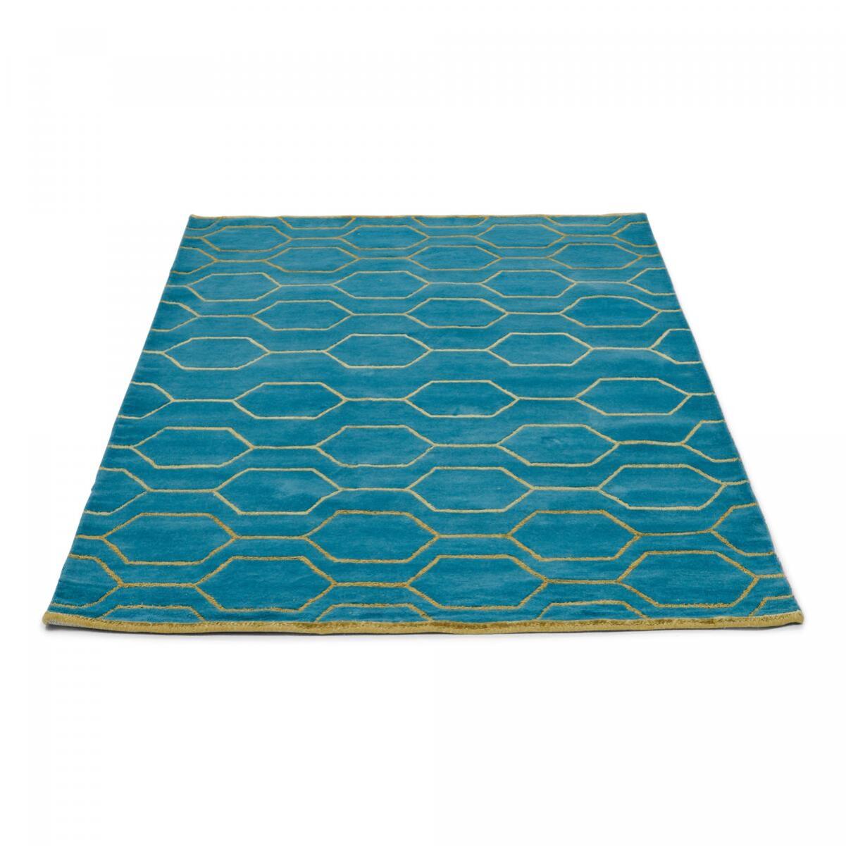 Tapis salon et chambre fait à la main en laine motif scandinave GUWA