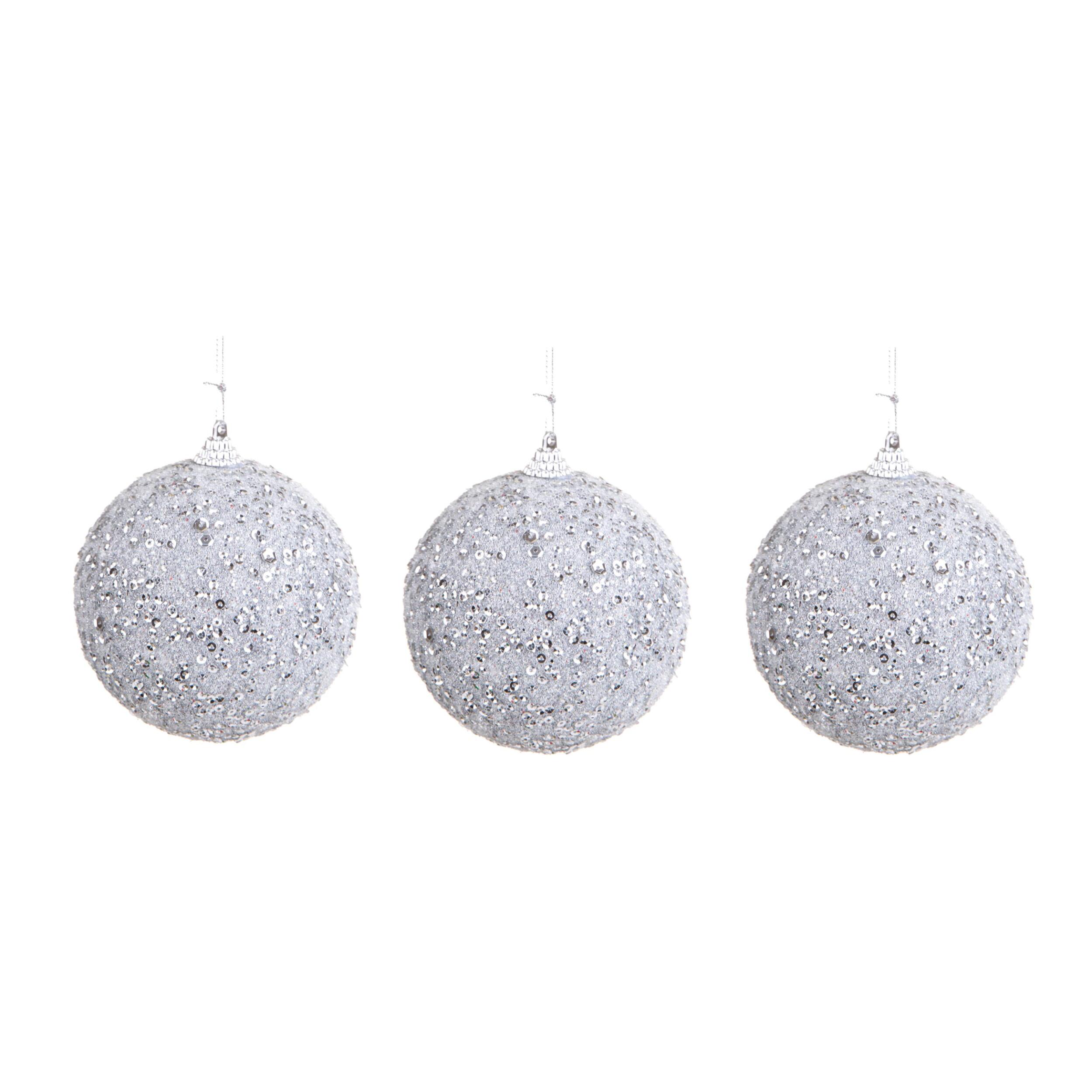 Sfere con strass - Pezzi 3 - ARGENTO - Bianchi Dino SpA