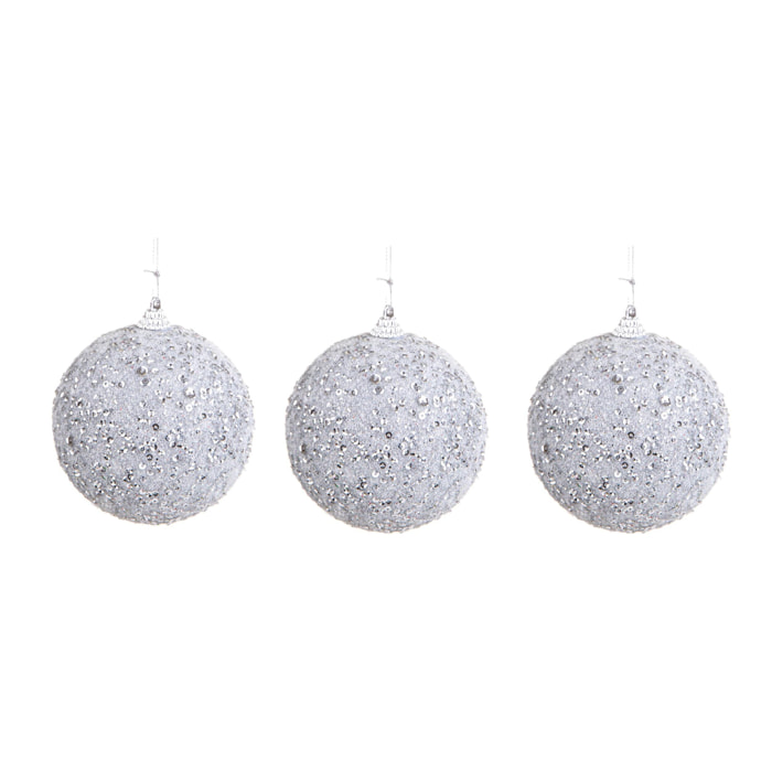 Sfere con strass - Pezzi 3 - ARGENTO - Bianchi Dino SpA