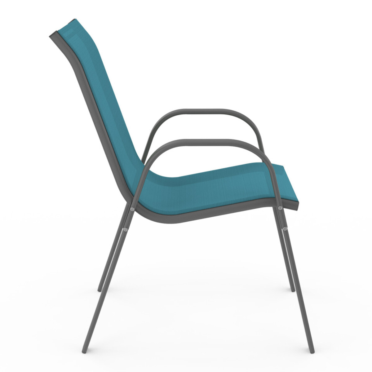 Chaises de jardin empilables textilène mix couleurs - lot de 6