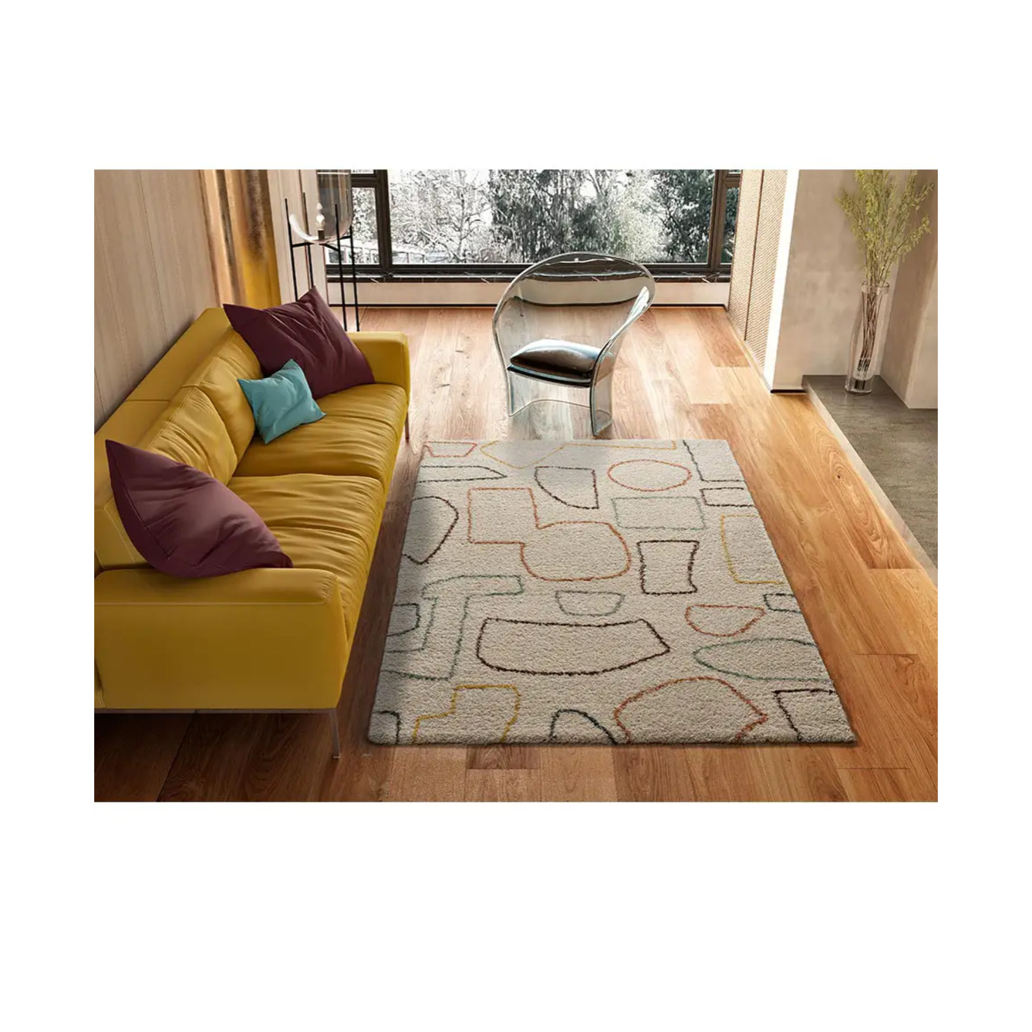 MARIS Alfombra escandinava beige, varias medidas disponibles.