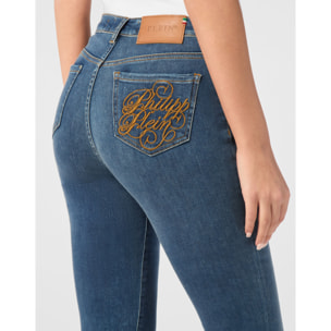 PHILIPP PLEIN Jeggings de cintura alta LOGO