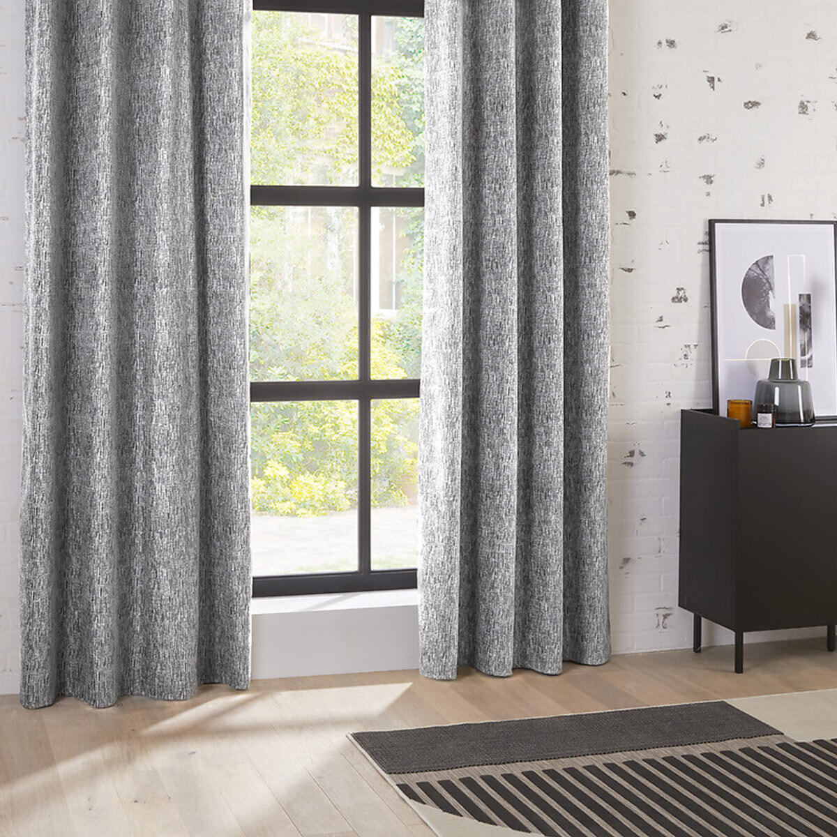 Rideau occultant total - gris foncé - 140x260 cm