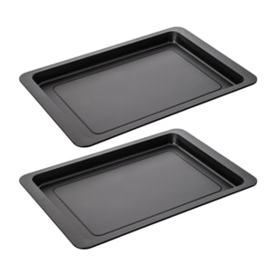 Ensemble de 2 Plaques à pizza rectangulaire 42 x 29 cm Zenker Spécial Countries