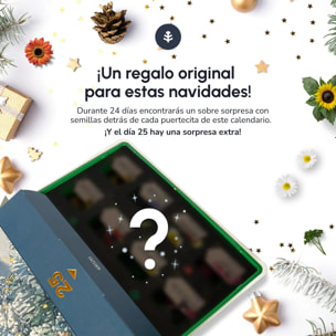 Calendario de Adviento Navideño con semillas y mini invernadero Planeta Huerto