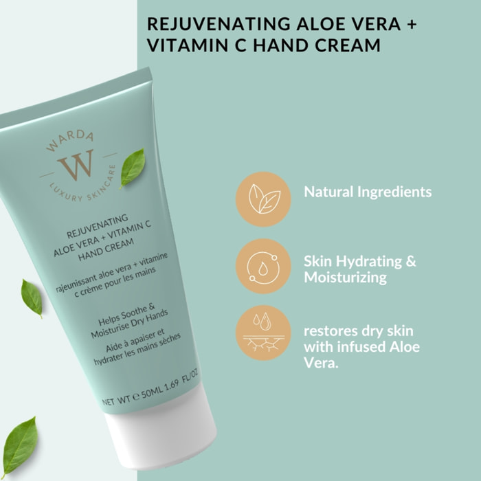 Crema de Manos Rejuvenecedora Aloe Vera+ Vitamina C 50ml