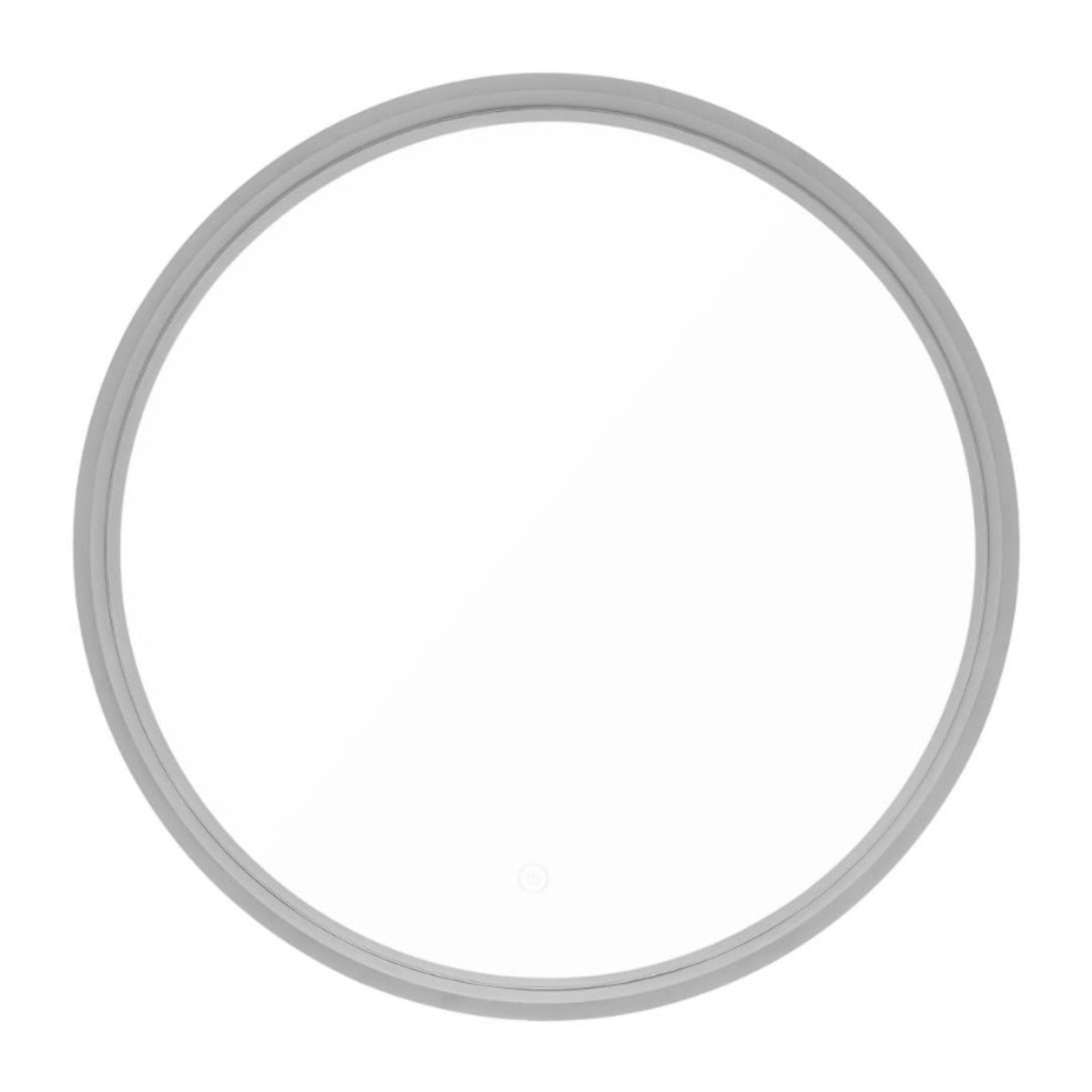 Miroir mural rond de 60 cm, avec éclairage LED et capteur, bord transparent lumineux, mémoire réglages (SATZFULED60)