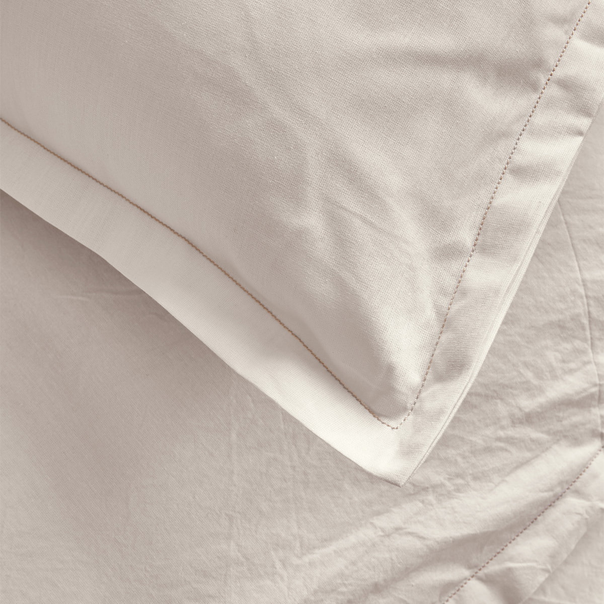 Housse de couette unie en coton, Made in France, TOUT DOUX , Beige crème