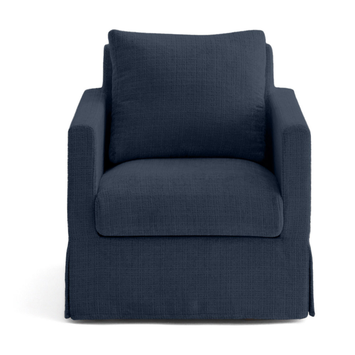 Serena - fauteuil déhoussable en velours texturé - Bleu