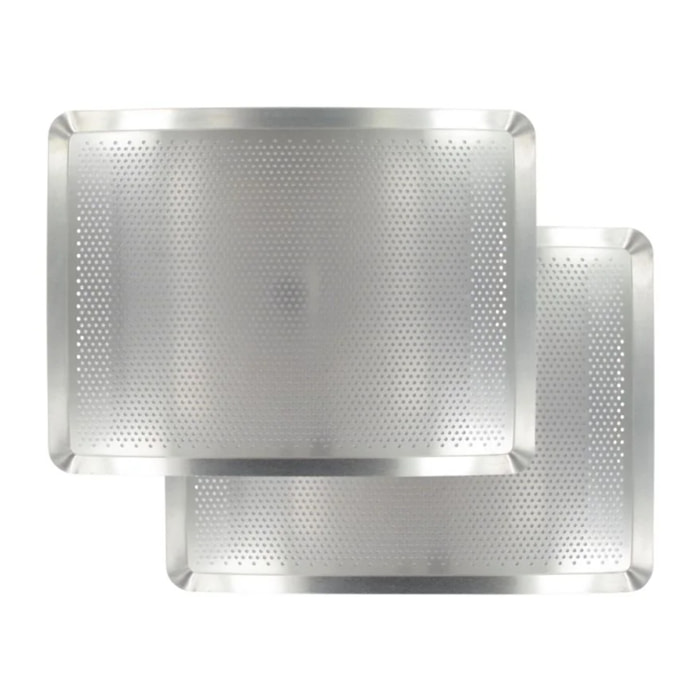 Lot de 2 plaques à pâtisserie perforées en inox Zenker Special Cooking