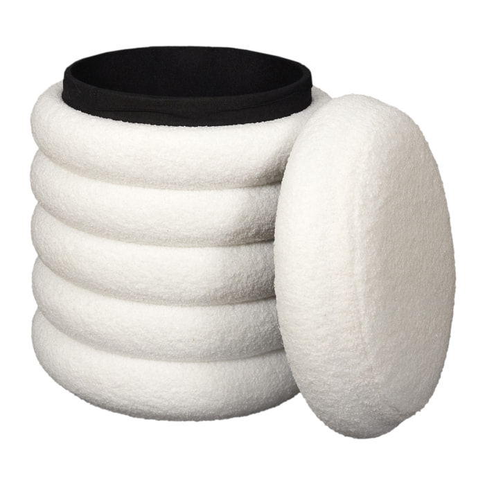POUF RANGEMENT BOUCLETTE FREYA