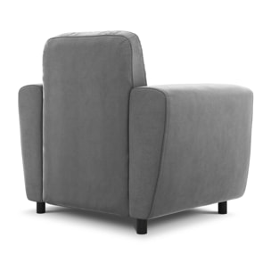 Fauteuil "Audra" en velours gris