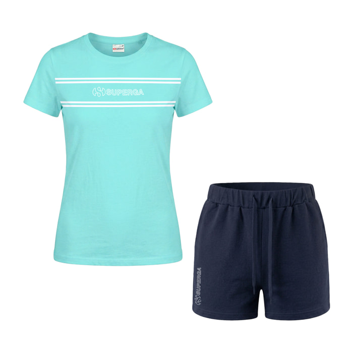 Completo Donna SUPERGA Cotone Jersey Manica Corta