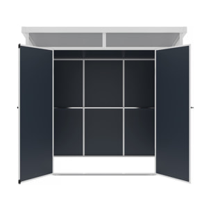 Abri de jardin "Detroit" en résine - Gris - 4.54m² - 1.91 x 2.38 m