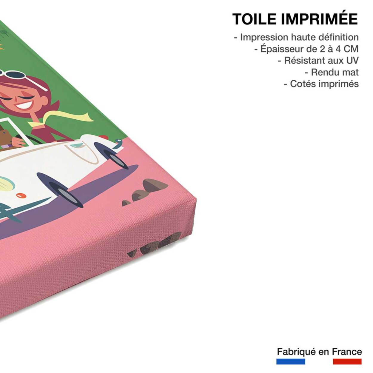 Tableau sur la route des chateaux de la loire Toile imprimée