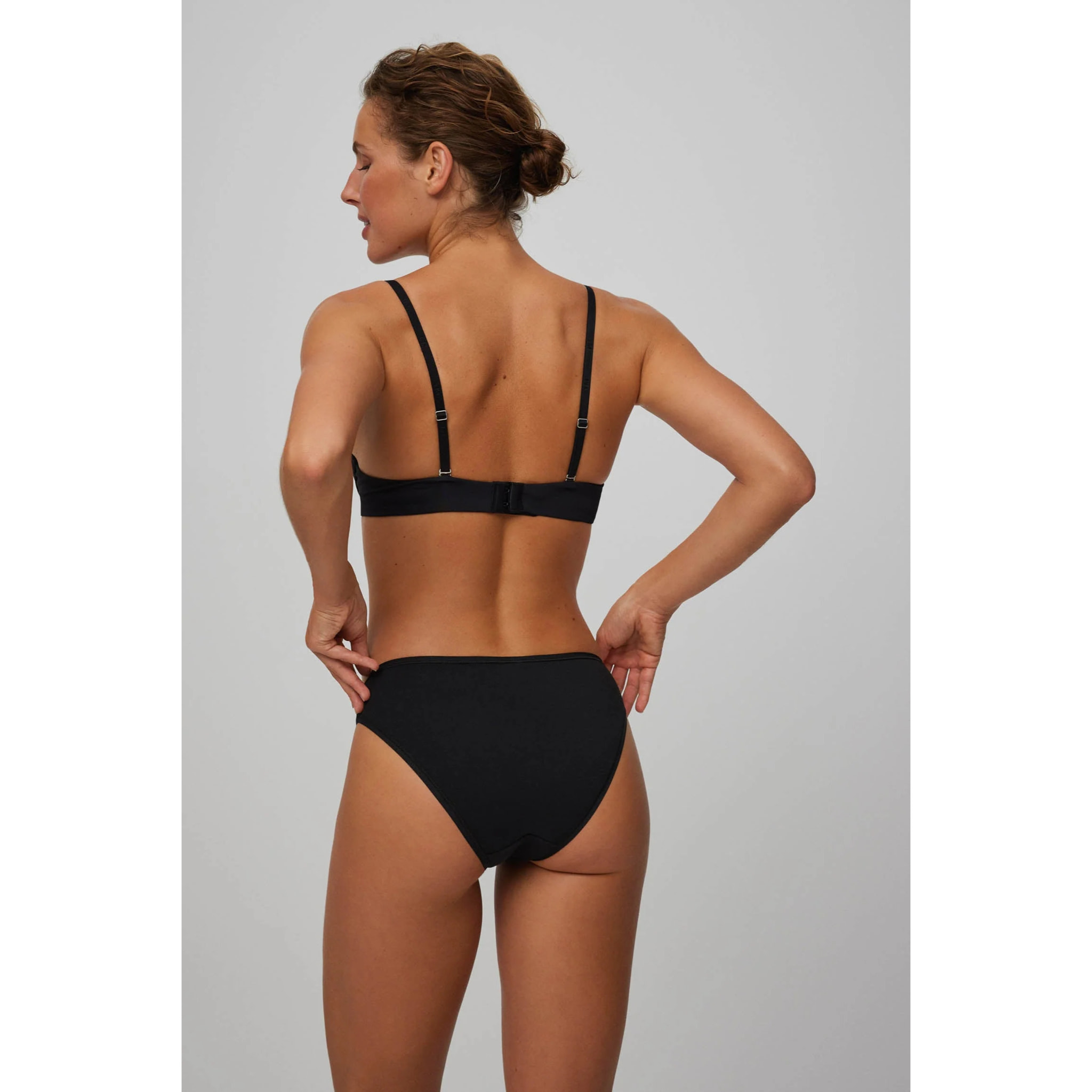 Confezione da 2 mini slip basico in cotone nero