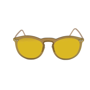 Gafas de sol LENOIR CANNES - Plana revo dorada con patillas metálicas doradas