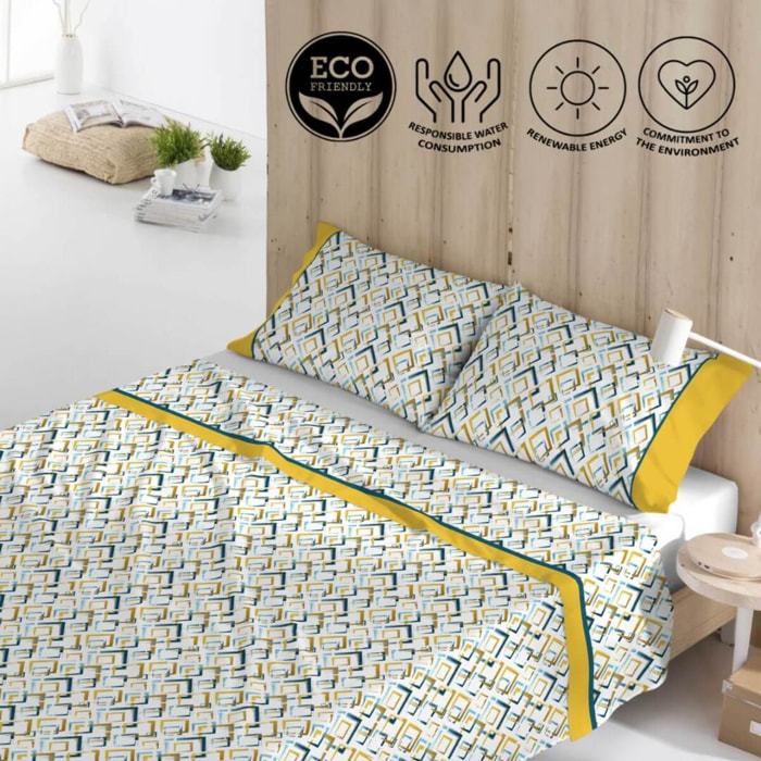 Naturals - Juego de Sábanas - Incluye 1 o 2 Fundas de Almohada + 1 Sábana Bajera - 50% Algodón - 50% Poliéster - Ruby