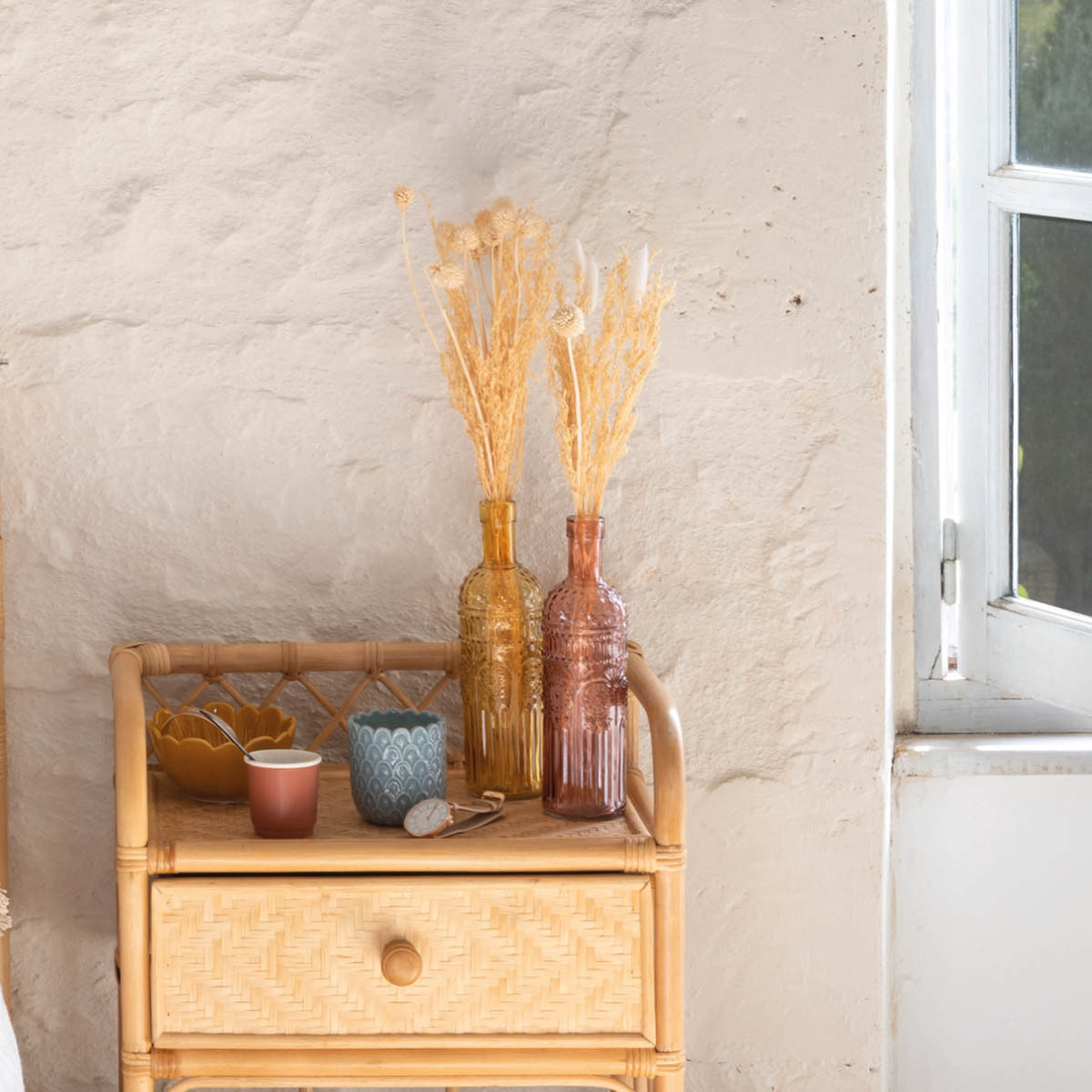 Bouquet fleurs séchées "Folk" H50 cm