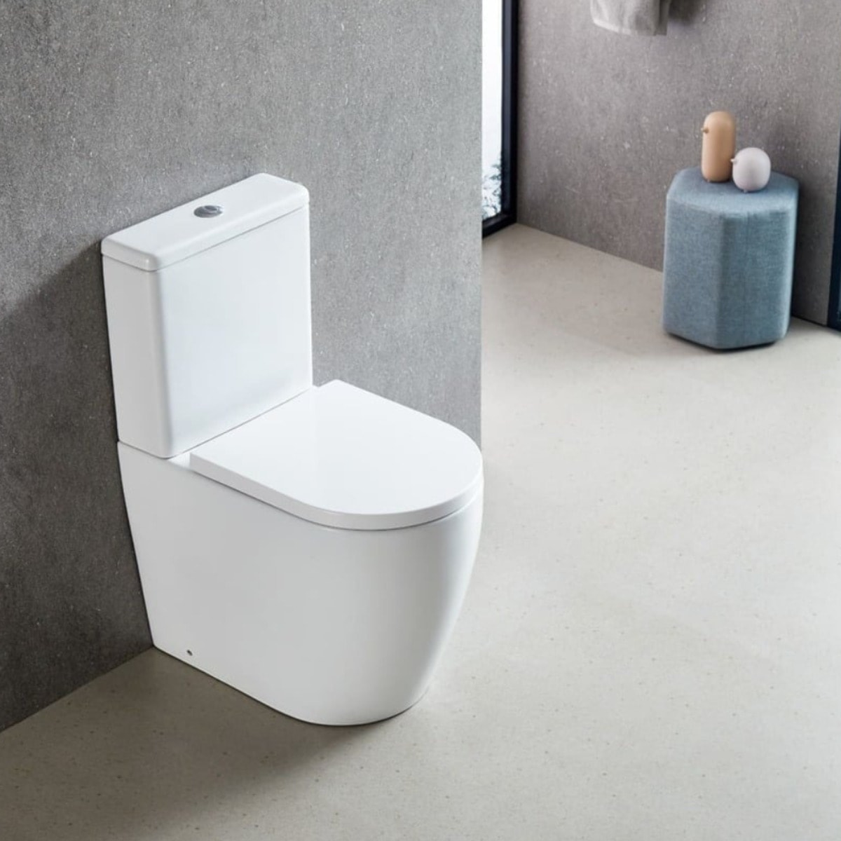 Fusion WC à poser complet sans bride en céramique avec abattant SoftClose, rinçage Vortex, blanc (SATFUS031RTORVP)