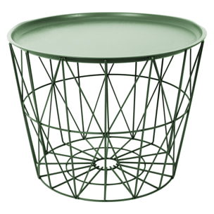 Table Filaire Metal Vert Diametre 50cm
