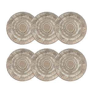 Lot de 6 assiettes plates en porcelaine 27cm LODGE