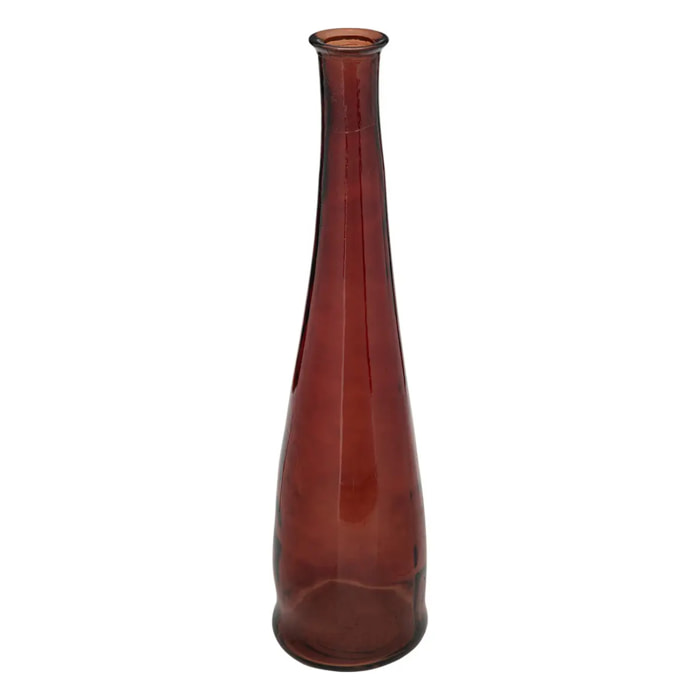 Vase long "Uly" en verre recyclé H80cm ambre