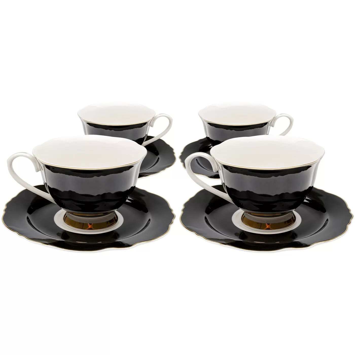 Tasses à café Harlequin noires set de 4 Kare Design