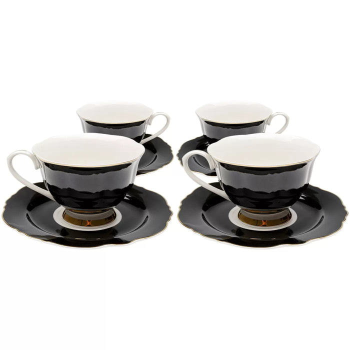 Tasses à café Harlequin noires set de 4 Kare Design