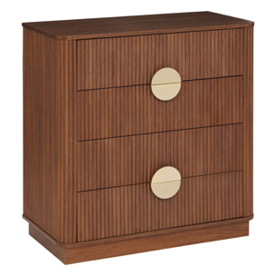Commode 4 tiroirs Wany marron 80x40cm