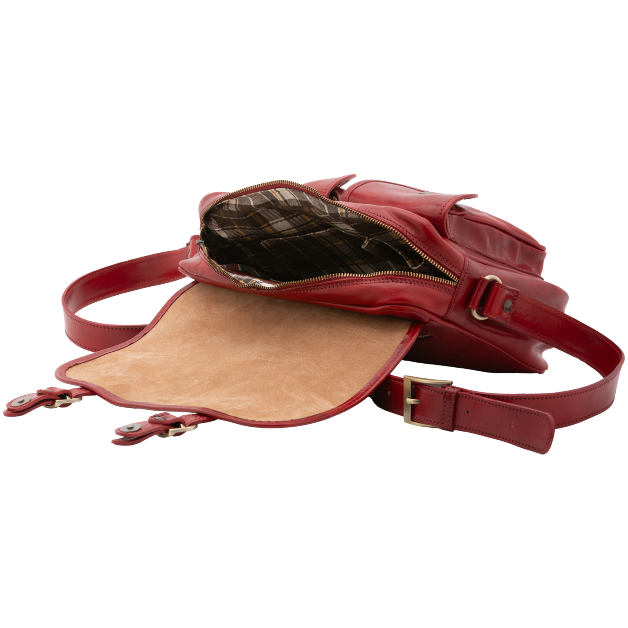 Borsa a tracolla  da donna In Vera pelle Made in Italy 32x23x15 cm