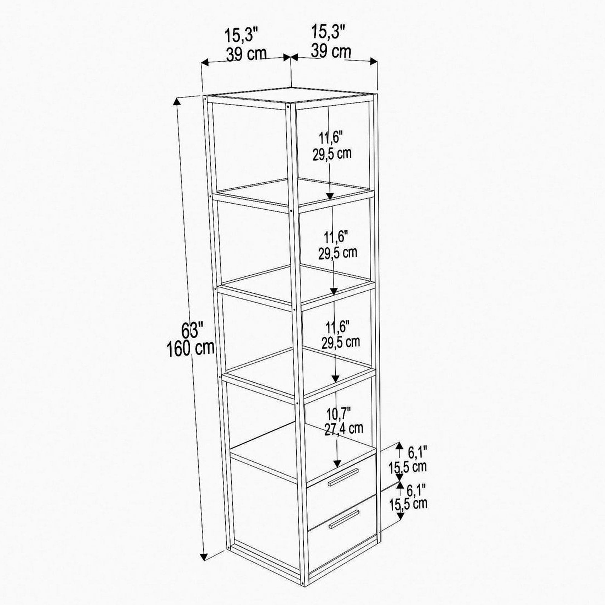 Librería, 100% tablero de aglomerado rechapado en melamina, color oro_x000D_
antracita