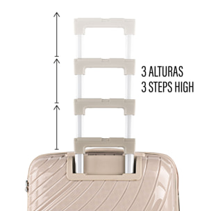 Juego De Maletas Rígidas Pp Itaca Danubio Taupe