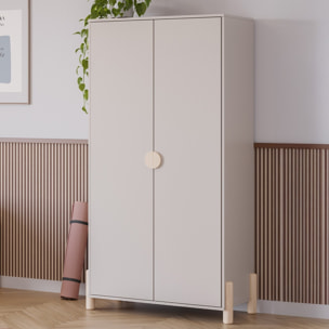 Armoire enfant 2 portes en bois - BASTIEN