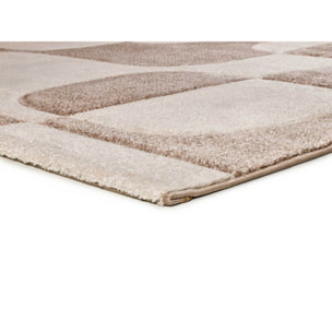 LENA Alfombra geomÃ©trica con formas orgÃ¡nicas en tonos crema, varias medidas disponibles