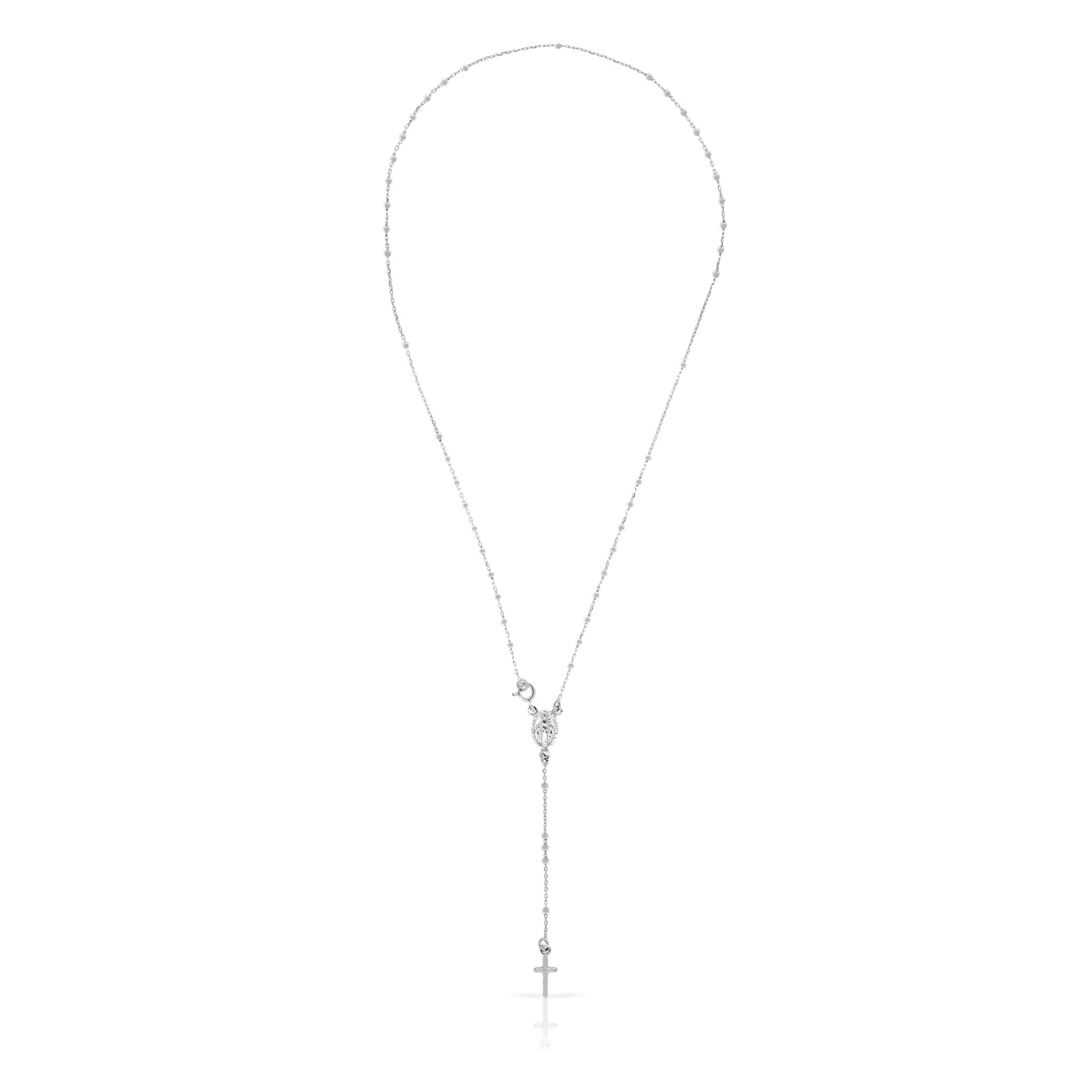 Collana Rosario in Argento 925 con grani in argento